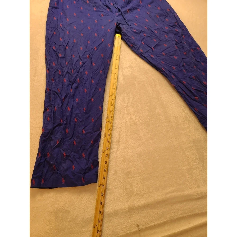 Polo Ralph Lauren Blue Red Pony‎ Logo Pajama Pants Men's XL Sleepwear
